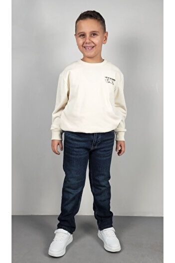 CEDY DENIM - Yüksek Kalite Erkek Çocuk Yüksek Bel Regularfit Esnek Jean Pantolon C800