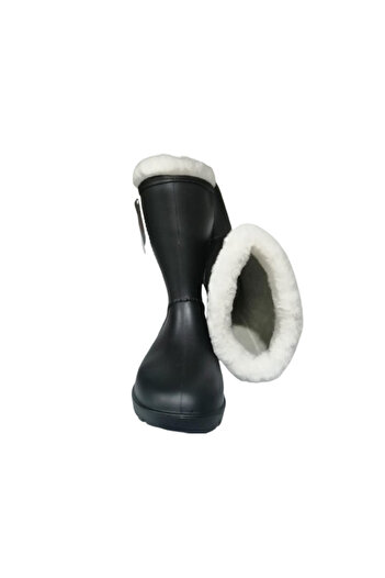 GEZER Girl's Winter Pvc Waterproof Rain Boots with Fur Inside