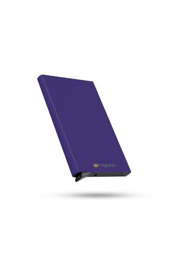 Wrapsol Rfid Shielded Card Holder with Aluminum Automatic Mechanism - Color Matte Purple