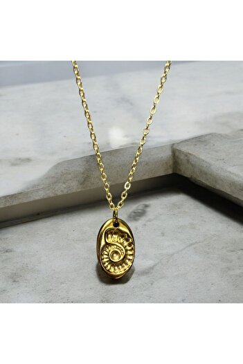 Store Seashell Shape Hollowed Out Necklace - Tarnish-Free Stainless