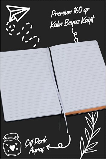 Victoria's Journals 96 Sheets A5 160 Gr. Striped Bujo Suede Notebook