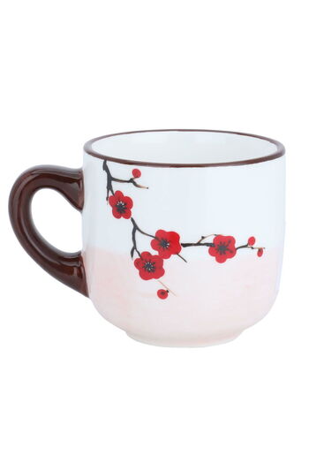 Alsaif Gallery White porcelain mug with plum blossom pattern