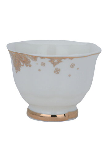 Alsaif Gallery Arabic coffee cups set with gold and silver pattern, 12 pieces