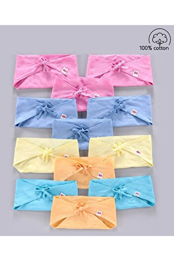 Babyhug Babyhug Muslin Cotton Triangle Cloth Nappies Medium, Reusable, 5-12 Months, Set Of 12