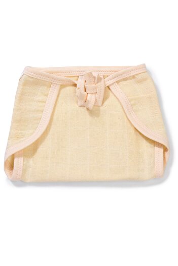 Babyhug Babyhug Reusable Muslin Nappy Set U-Shape Large Peach , Breathable & Eco-Friendly - Pack of 5