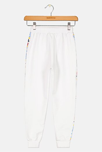 Fila White Brand Logo Baby Girls Jogger Pants - Lace-Up