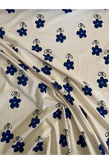 iki iplik Floral Printed Single Jersey Combed Cotton Fabric |   100% Cotton |   Width 170cm
