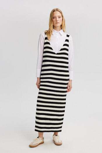Touché Privé V-NECK STRIPED GILET