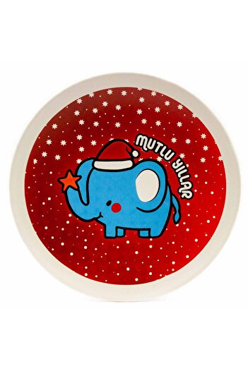 PALTO TASARIM Happy Birthday Auspicious Elephant Special Design 20cm New Year's Cake Plate - 1 Piece New Year's Themed Cake Plate