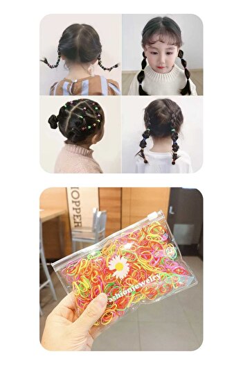 Eva Rose 200 Pcs Unbreakable Durable Small Elastic Buckle Braid - Perm Rubber Buckle