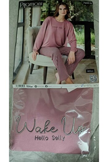 MODA Gülkurusu Milan (Bambu) Kumaş Uzun Kollu Kadın Pijama Takımı - Şık ve Rahat Tasarım