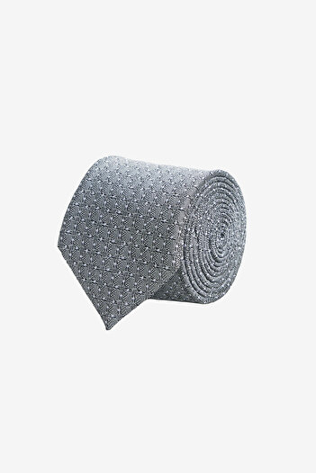 ALTINYILDIZ CLASSICS Men's Grey-White Patterned Tie