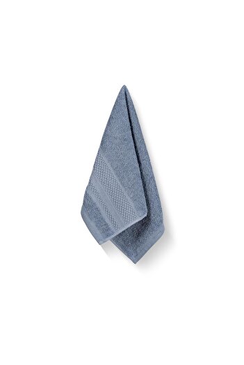 Bluenity Softy-doğal Pamuklu 4'lü Misafir Banyo/mutfak Havlu Seti 30x50cm Mavi