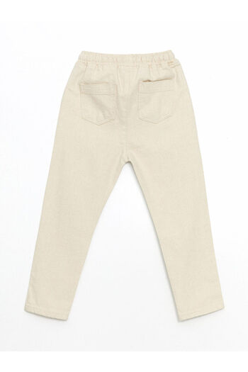 LC Waikiki Lcw Kids Beige Elastic Waist Basic Linen Boys' Pants