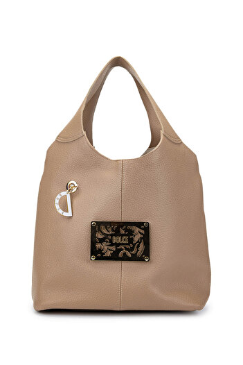 Dolce Women's Vegan Beige Shoulder Bag