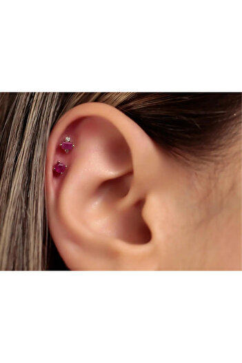 Safir Kuyumculuk 0.02ct Pırlantalı Radolite Piercing-tragus