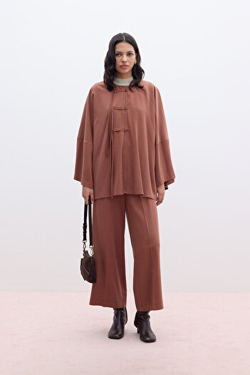 Manuka Copper Colored Wide Leg Trousers