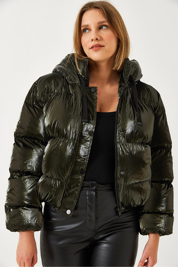 Bianco Lucci Γυναικείο παλτό Chine Puffer με κουκούλα 2372 60351316