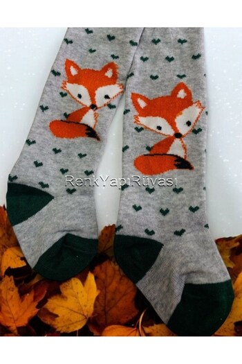 RENK YAPI RÜYASI 1 Pcs 80% Cotton Girl's Panty Socks Girl's Panty Socks