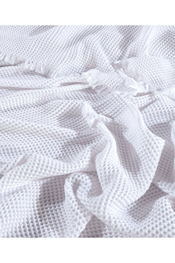 destinyhometex 100% Cotton Waffle Bedspread 230X250 cm Double King Size