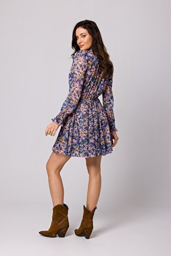 Makover Mini chiffon dress with floral print
