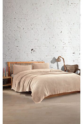 destinyhometex 100% Cotton Waffle Double Bedspread 230X250