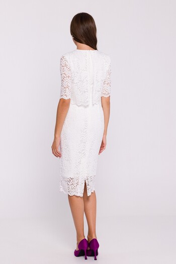 Stylove Lace dress with a double top