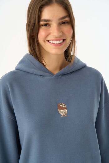 WWF Market Flint Blue Goblin Owl SuperSoft Hoodie