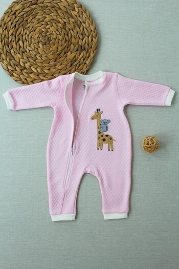 Tomuycuk Honeycomb Baby Girl Romper Pink Gift Baby Clothing