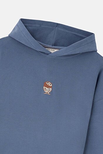 WWF Market Goblin Baykuş SuperSoft Hoodie - Flint Mavi
