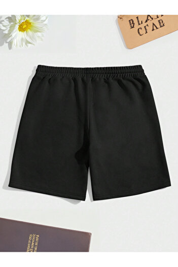 De Carte Just Be Awesome Printed Sporty Seasonal Black Men's Bermuda Shorts