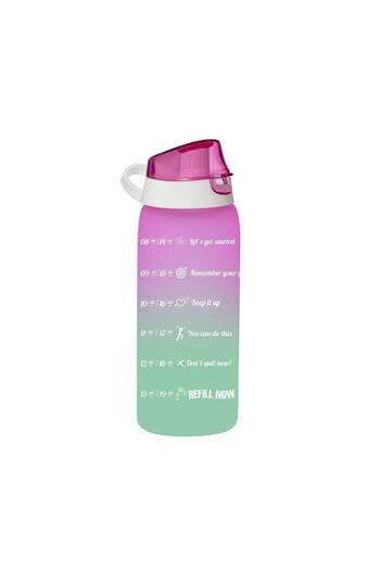 Herevin 1 Lt Double Color Painted Printed Water Bottle - Pink