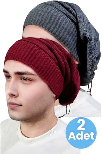 Trenderrs 2-Piece Men's Winter Knitwear Knitted Beanie and Neck Collar