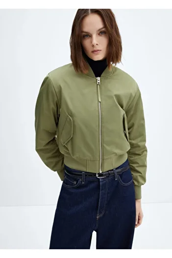 MANGO Woman Oversize bomber jacket