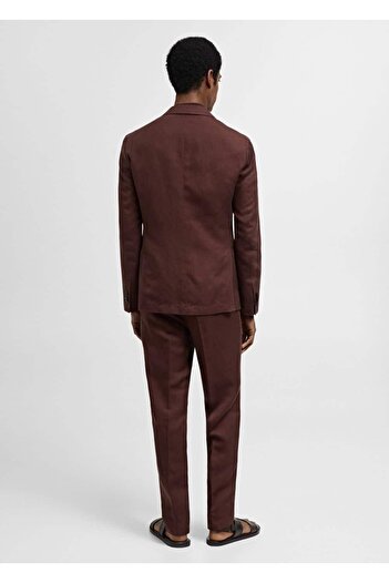 MANGO Man Dar kesimli keten blazer ceket