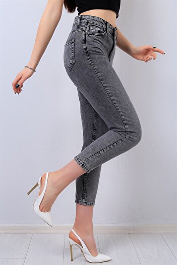 Trn JNS Boyfrend  Mom Likralı Yüksek Bel Jeans