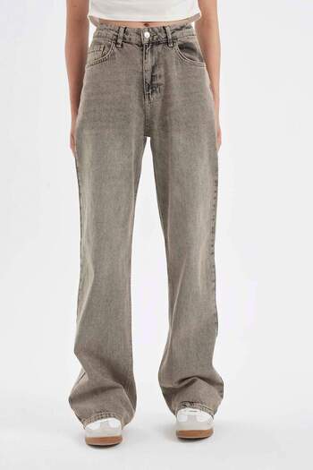 DeFacto Women's Gray Jean Pants - D4311Ax/Nm55