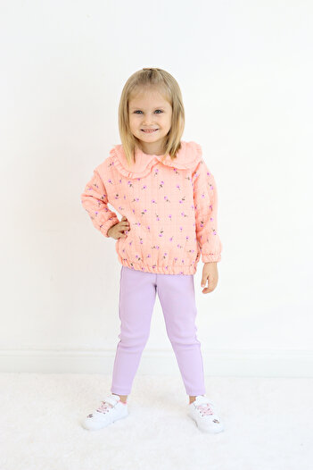Pijamella Girls' 2-Piece Set Quilted Sweatshirt Top-Lycra Leggings