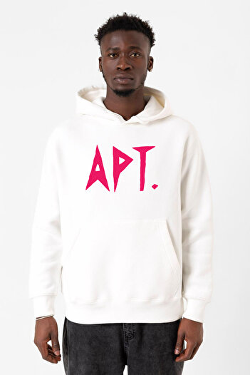 Tshirthane Blackpink Apt Білий Чоловічий 3-шаровий Світшот з Капюшоном