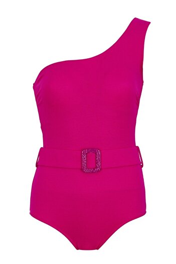 SAILOR moda One Shoulder Belted Swimsuit