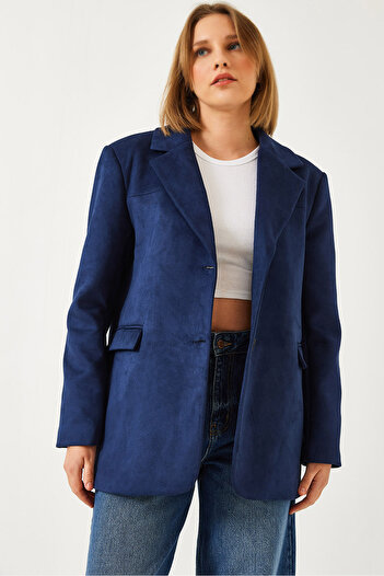 Bianco Lucci Women's Two-Button Suede Jacket 60261244
