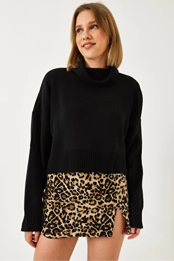 Bianco Lucci Women's Turtleneck Knitwear Sweater 3049 60261246