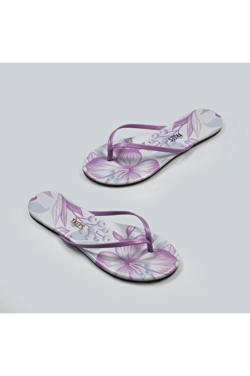 Tkees Tk-2226 Classic Floral Patterned Flip Flops - Multicolored