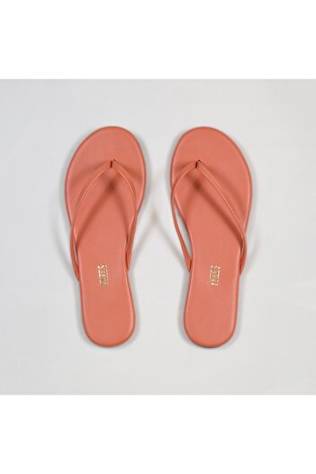 Tkees Women's Orange Stylish Daily Flip Flops