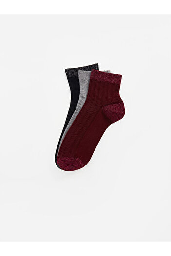 LC Waikiki Sparkling Choices from Shining Store |   Self-Patterned Women's Socks 3-Piece Set