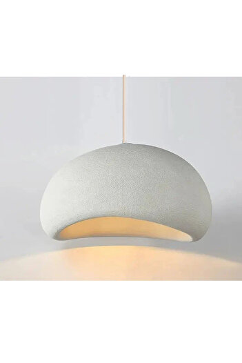Qdec İskandinav Beton Avize 40 cm Beyaz