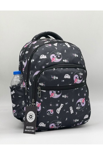 Bevitton School Bag Character Girl's First School Bag Primary School Bag Black Lunch Pen Holder