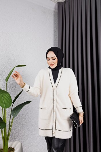 PİNK FLY Angora Women - Σχέδιο με κουμπιά