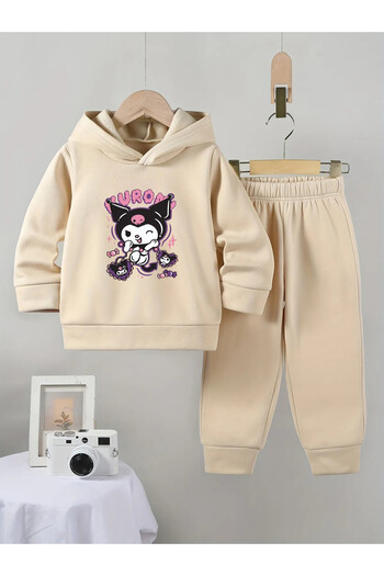 Little Wears Kuromi Top-Bottom Sweatshirt & Sweatpants Set