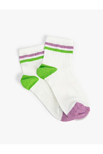 Koton Striped Short Socks Multicolored
